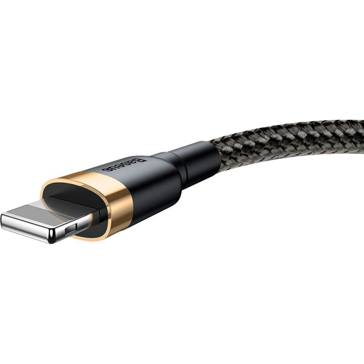 Кабель Baseus Cafule USB to Lightning (2.4A, 1m) CALKLF-BV1 - Black / Gold: фото 2 из 18