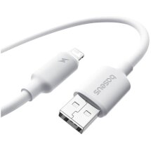 Кабель Baseus Foamed Silicone USB to Lightning (2.4A, 1m) E0426901 - White: фото 1 з 3