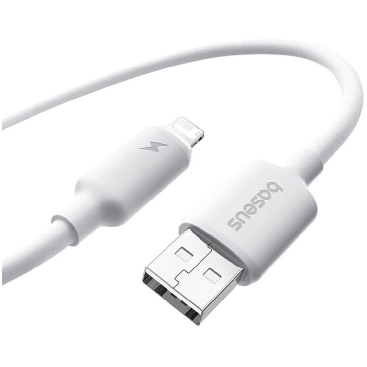 Кабель Baseus Foamed Silicone USB to Lightning (2.4A, 1m) E0426901 - White: фото 1 з 3