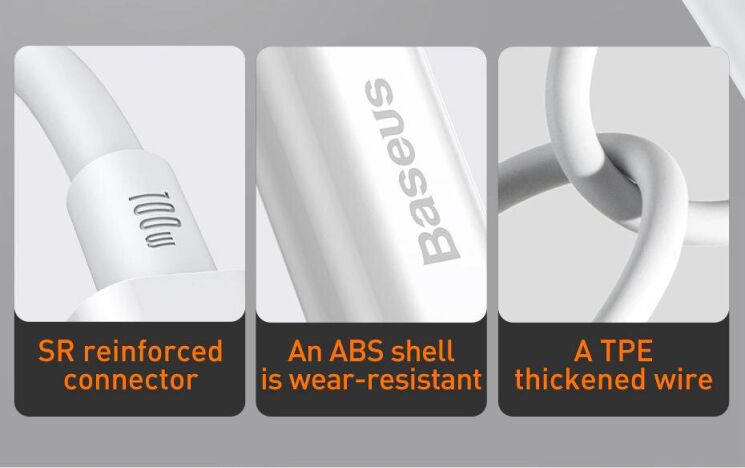 Кабель Baseus Superior Series Type-C to Type-C (100W, 1m) CATYS-B01 - Black: фото 11 з 23