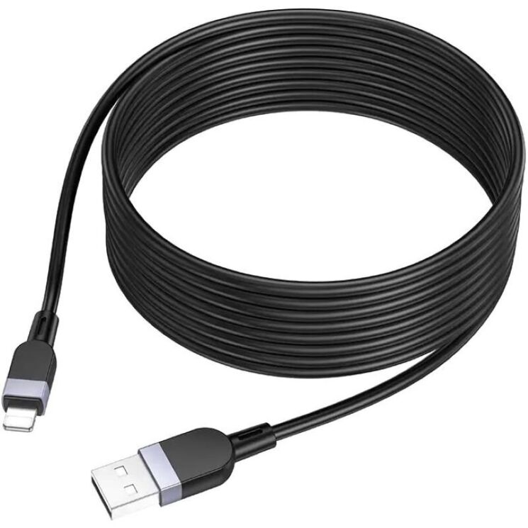 Кабель Hoco X109 USB to Lightning (2.4A, 3m) - Black: фото 5 из 8
