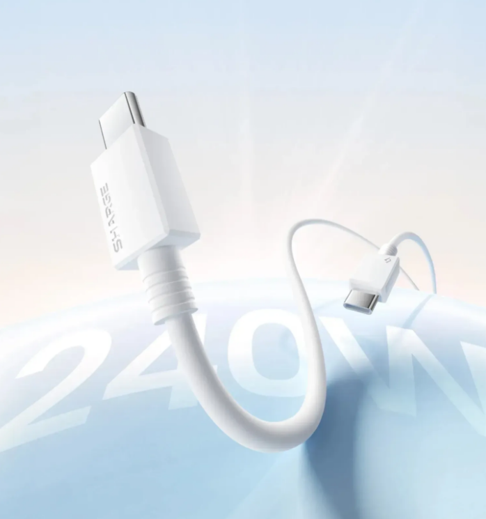 Кабель Sharge Type-C to Type-C (240W, 1.5m) - White (896490W) Кабель Sharge Type-C to Type-C (240W, 1.5m) - White: фото 10 из 10