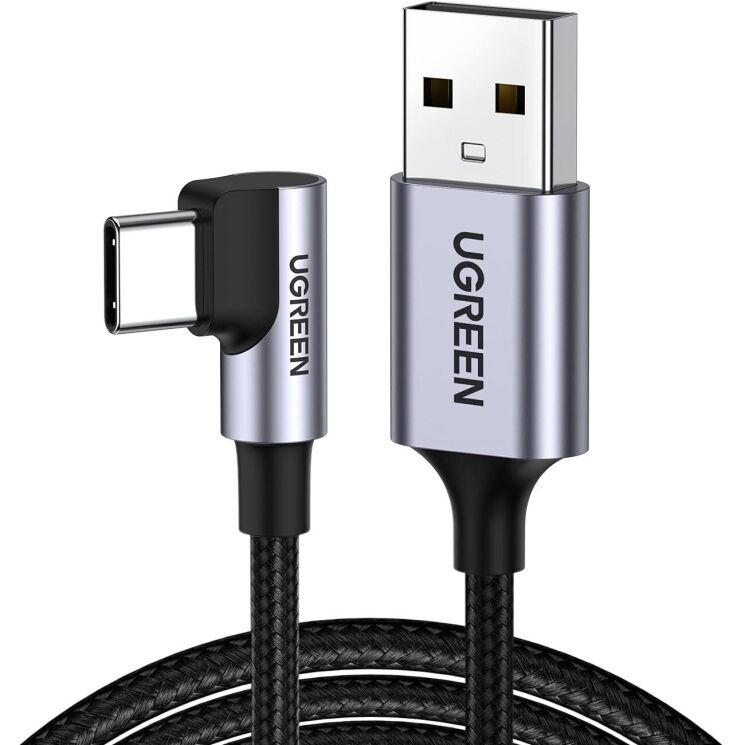 Кабель UGREEN US284 USB to Type-C (3A, 2m) - Black: фото 1 з 11