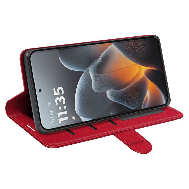 Классический чехол-книжка Deexe Wallet Style для Motorola Signature - Red: фото 3 из 6