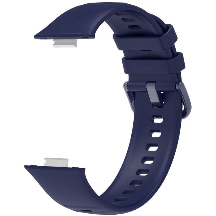 Комплект (чехол и ремешок) Deexe Silicone Set для Huawei Watch Fit 3 - Navy Blue: фото 4 из 9