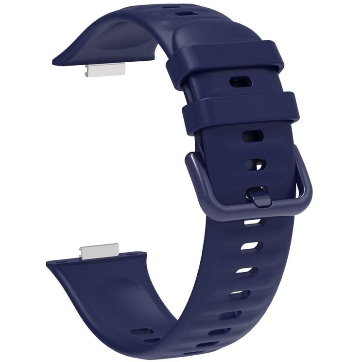 Комплект (чехол и ремешок) Deexe Silicone Set для Huawei Watch Fit 3 - Navy Blue: фото 3 из 9