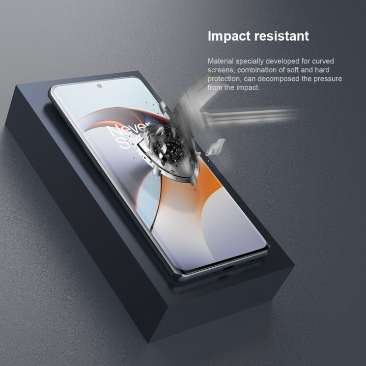 Комплект защитных пленок (2 шт) NILLKIN Impact Resistant Curved Film для OnePlus 11R / Ace 2 - Black: фото 7 из 19