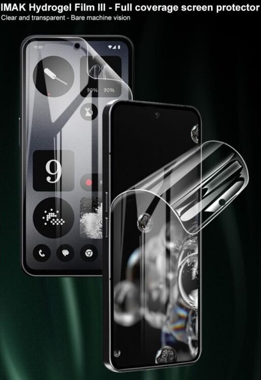 Комплект защитных пленок IMAK Full Coverage Hydrogel Film для Nothing CMF Phone 1: фото 9 из 15