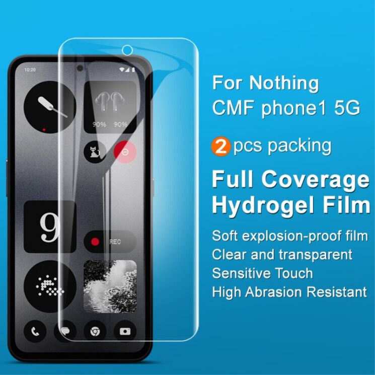 Комплект защитных пленок IMAK Full Coverage Hydrogel Film для Nothing CMF Phone 1: фото 6 из 15