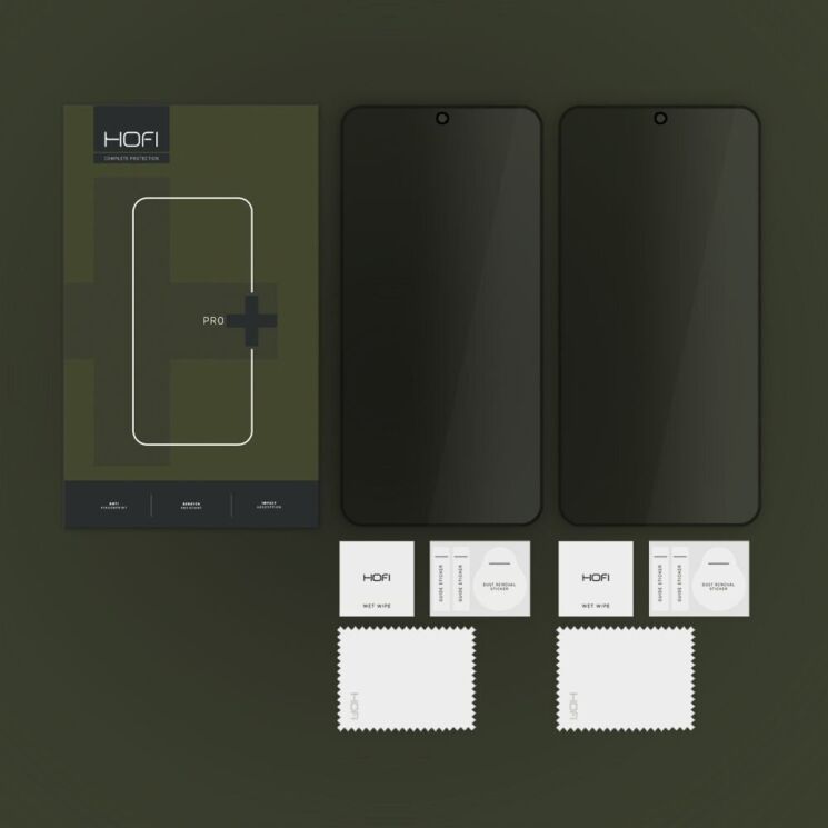 Комплект захисних стекол (2шт) HOFI Anti Spy Glass Pro+ для Samsung Galaxy S25 (S931) - Black: фото 6 з 6