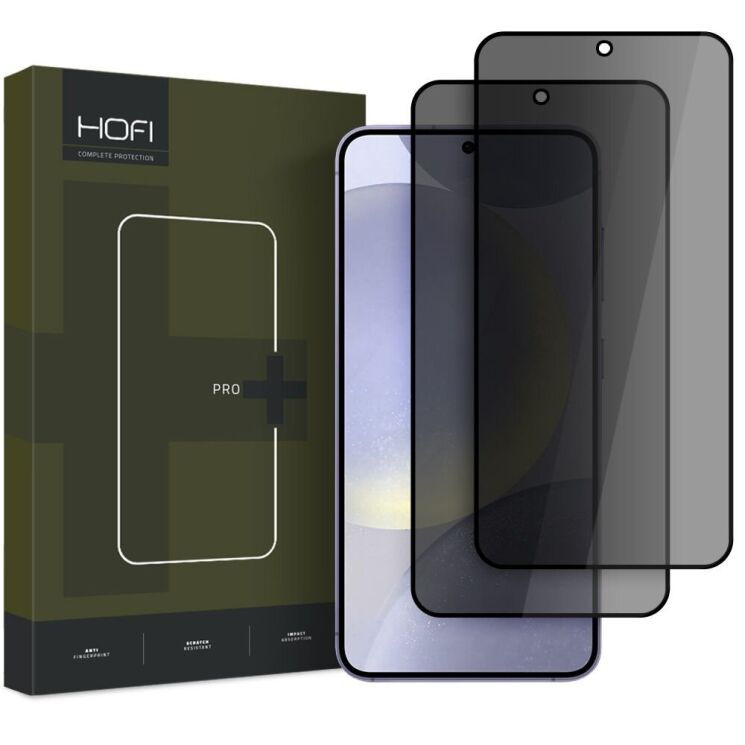 Комплект захисних стекол (2шт) HOFI Anti Spy Glass Pro+ для Samsung Galaxy S25 (S931) - Black: фото 1 з 6