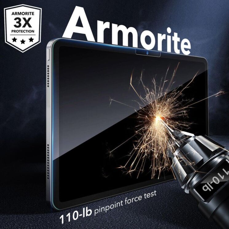 Комплект защитных стекол ESR Armorite Screen Protector для Apple iPad Air 13 M3/M2 (2025/2024): фото 3 из 9