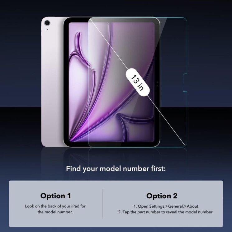 Комплект защитных стекол ESR Armorite Screen Protector для Apple iPad Air 13 M3/M2 (2025/2024): фото 2 из 9