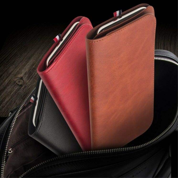 Шкіряний чохол-портмоне QIALINO Classic Wallet для Apple iPhone 11 / iPhone 11 Pro / iPhone 11 Pro Max - Red: фото 8 з 11