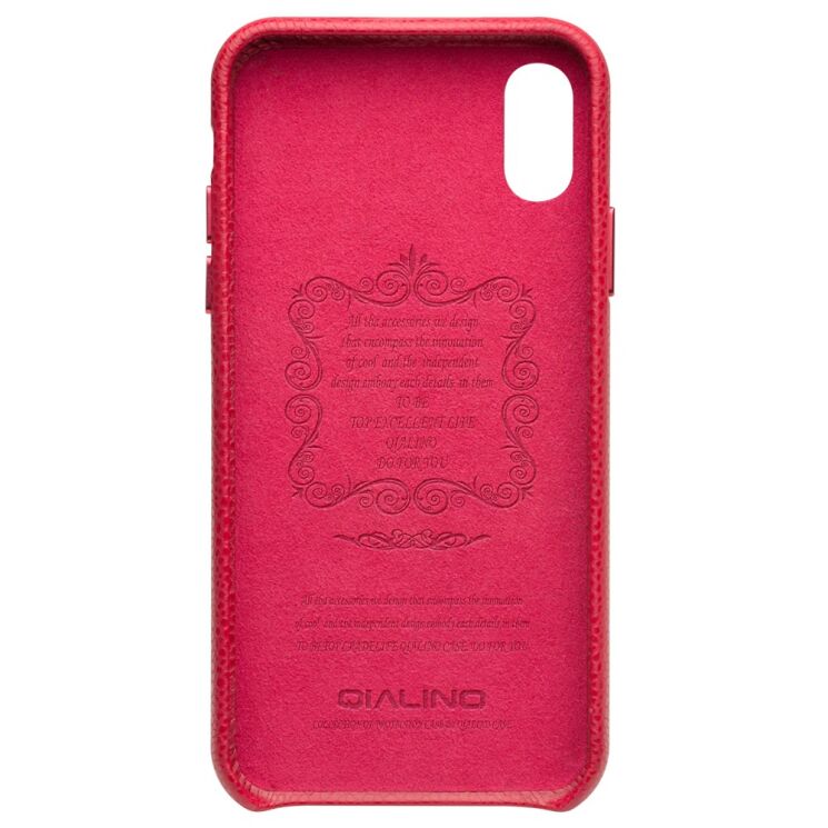 Кожаный чехол QIALINO Classic Leather Cover для Apple iPhone Xs -Red: фото 5 з 14