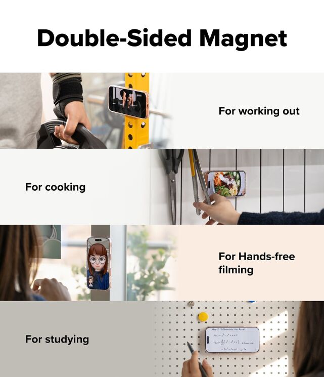 Магнитное кольцо-держатель Ringke Dual Magnetic Smart Ring (8800328816848) - Black: фото 4 из 18