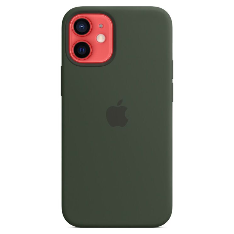 Оригинальный чехол MagSafe Silicone Case для Apple iPhone 12 mini (MHKR3ZE/A) - Cypress Green: фото 3 из 6
