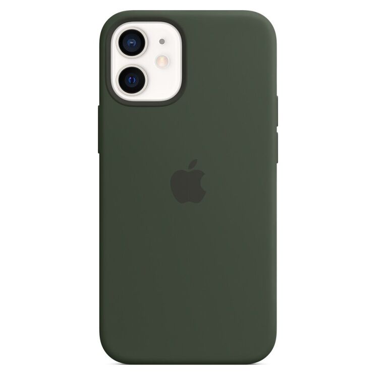 Оригинальный чехол MagSafe Silicone Case для Apple iPhone 12 mini (MHKR3ZE/A) - Cypress Green: фото 4 из 6