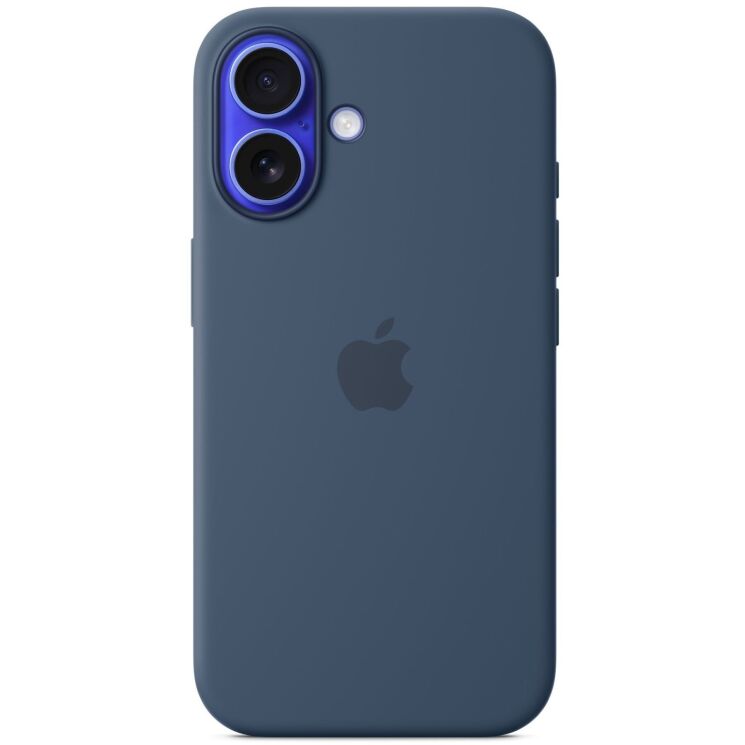 Оригинальный чехол Silicone Case with MagSafe для Apple iPhone 16 (MYY23) - Denim: фото 2 из 6