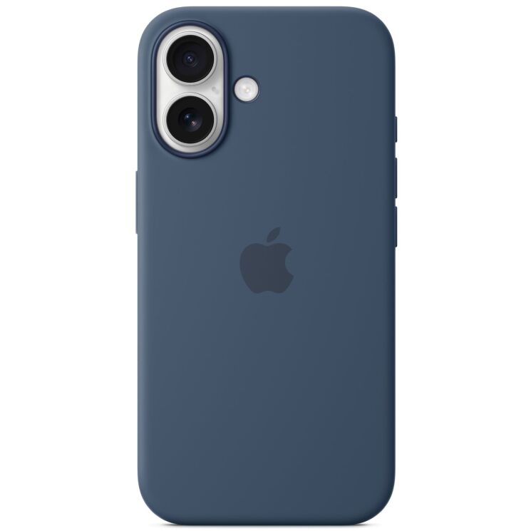 Оригинальный чехол Silicone Case with MagSafe для Apple iPhone 16 (MYY23) - Denim: фото 1 из 6