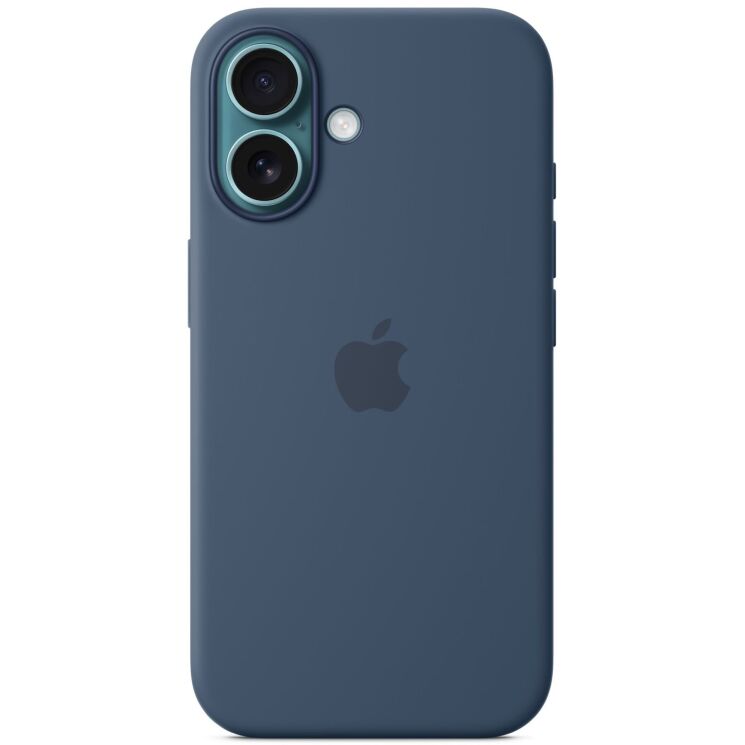 Оригинальный чехол Silicone Case with MagSafe для Apple iPhone 16 (MYY23) - Denim: фото 3 из 6