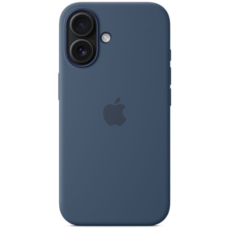 Оригинальный чехол Silicone Case with MagSafe для Apple iPhone 16 (MYY23) - Denim: фото 5 из 6