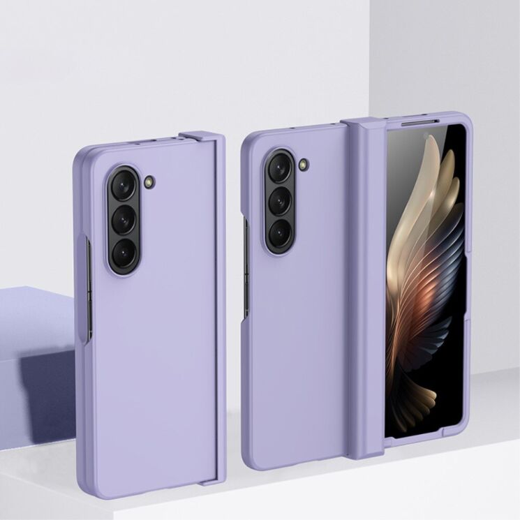 Пластиковый чехол Deexe Hinge Case для Samsung Galaxy Fold 6 - Purple: фото 2 из 9