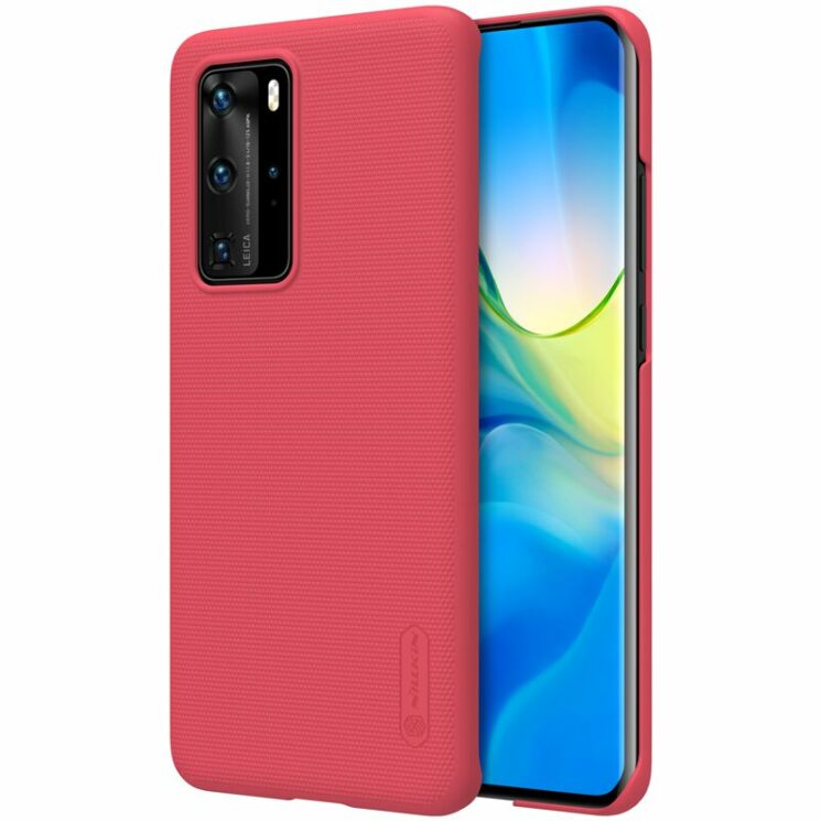Пластиковий чохол NILLKIN Frosted Shield для Huawei P40 Pro - Red: фото 5 з 18