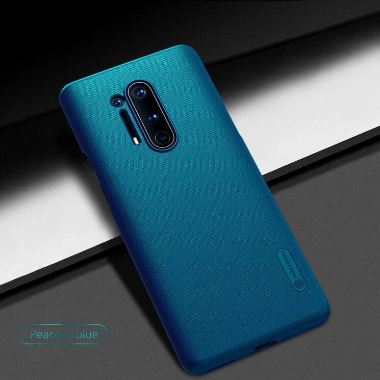 Пластиковый чехол NILLKIN Frosted Shield для OnePlus 8 Pro - Blue: фото 7 из 19