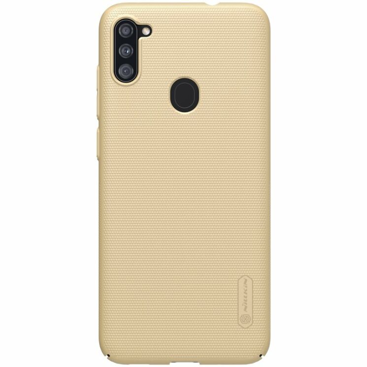 Пластиковий чохол NILLKIN Frosted Shield для Samsung Galaxy A11 (A115) - Gold: фото 1 з 17
