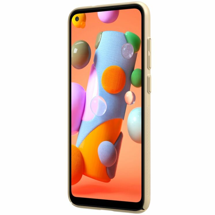 Пластиковий чохол NILLKIN Frosted Shield для Samsung Galaxy A11 (A115) - Gold: фото 3 з 17