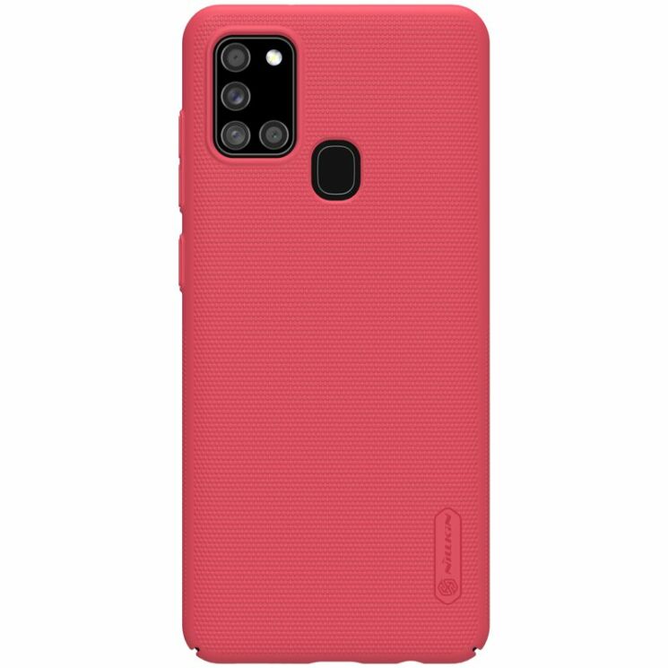 Пластиковий чохол NILLKIN Frosted Shield для Samsung Galaxy A21s (A217) - Red: фото 1 з 17