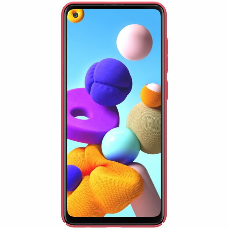 Пластиковий чохол NILLKIN Frosted Shield для Samsung Galaxy A21s (A217) - Red: фото 2 з 17