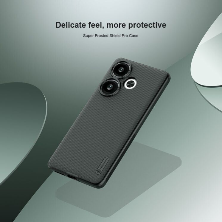 Пластиковый чехол NILLKIN Frosted Shield Pro для Xiaomi Poco F6 - Black: фото 6 из 18