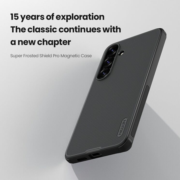 Пластиковий чохол NILLKIN Frosted Shield Pro Magnetic для Samsung Galaxy S25 Plus (S936) - Black: фото 5 з 18