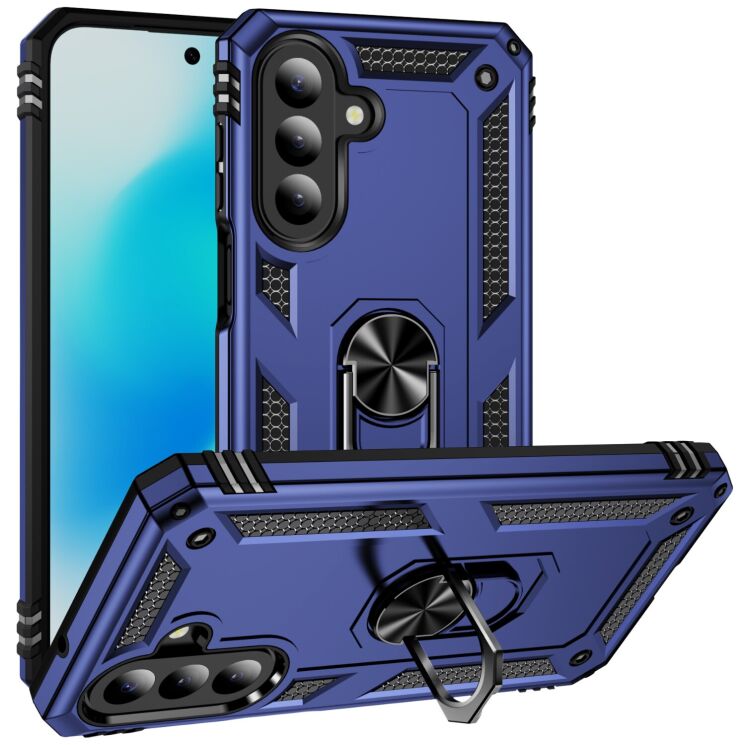 Противоударный чехол с подставкой Deexe Armor Case для Samsung Galaxy A27 (A276) - Blue: фото 1 из 7