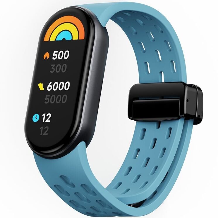 Ремешок Deexe Astra Strap для Xiaomi Mi Smart Band 8 / 9 - Blue: фото 2 из 9