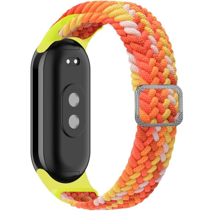 Ремешок Deexe Braided Strap для Xiaomi Mi Smart Band 8 / 9 - Colorful Orange: фото 1 из 2
