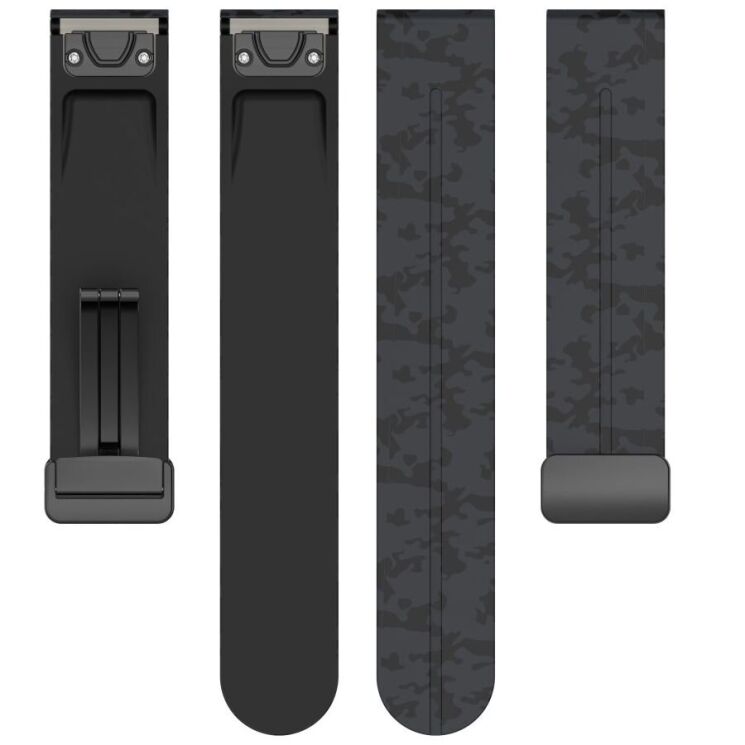 Ремешок Deexe Camo Silicone для часов с шириной крепления 22мм - Grey: фото 5 из 10