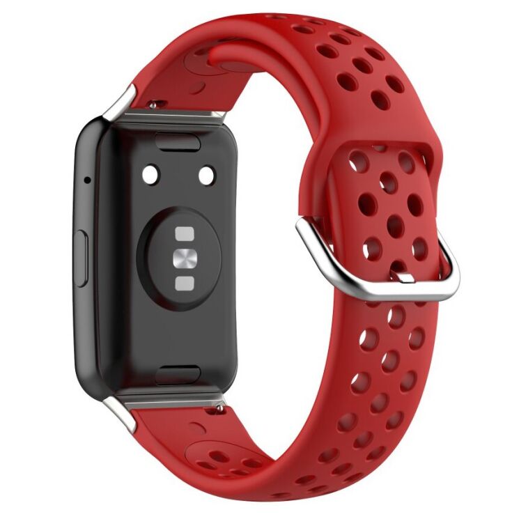 Ремешок Deexe Dot Style для Huawei Watch Fit - Red: фото 3 из 5