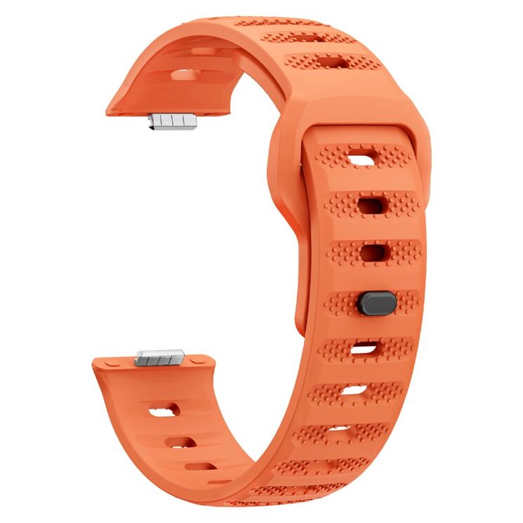 Ремінець Deexe Dot Texture для Huawei Watch Fit 3 / Fit 4 / Fit 4 Pro - Orange: фото 2 з 6