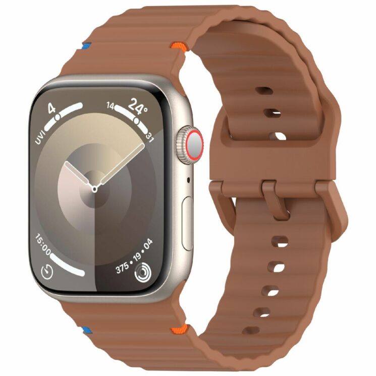 Ремешок Deexe Galaxy Strap для Apple Watch 46 / 45 / 44 / SE 44 / 42 (Series 1-3) / Ultra / Ultra 2 - Brown: фото 2 из 7