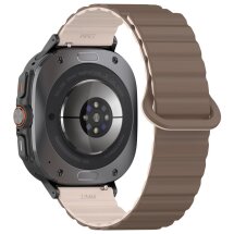 Ремінець Deexe Magnetic Band для Samsung Galaxy Watch Ultra - Brown / Apricot: фото 1 з 7