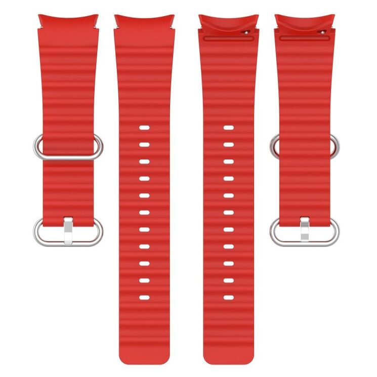 Ремешок Deexe Ocean Strap для Samsung Galaxy Watch 4 / 5 / 6 / 7 / FE (40mm) - Red: фото 4 из 7