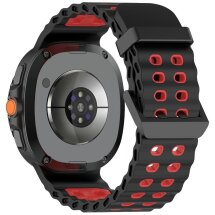 Ремінець Deexe Ocean Strap для Samsung Galaxy Watch 8 (40/44mm) / 8 Classic - Black / Red: фото 1 з 6