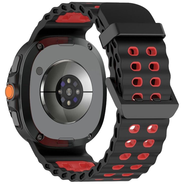 Ремешок Deexe Ocean Strap для Samsung Galaxy Watch 8 (40/44mm) / 8 Classic - Black / Red (384117BR) Ремешок Deexe Ocean Strap для Samsung Galaxy Watch 8 (40/44mm) / 8 Classic - Black / Red: фото 1 из 6