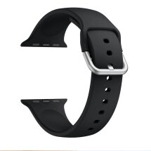 Ремінець Deexe Soft Silicone для Apple Watch 42 (Series 10/11) / 41 / 40 / SE 40 / 38 - Black: фото 1 з 7