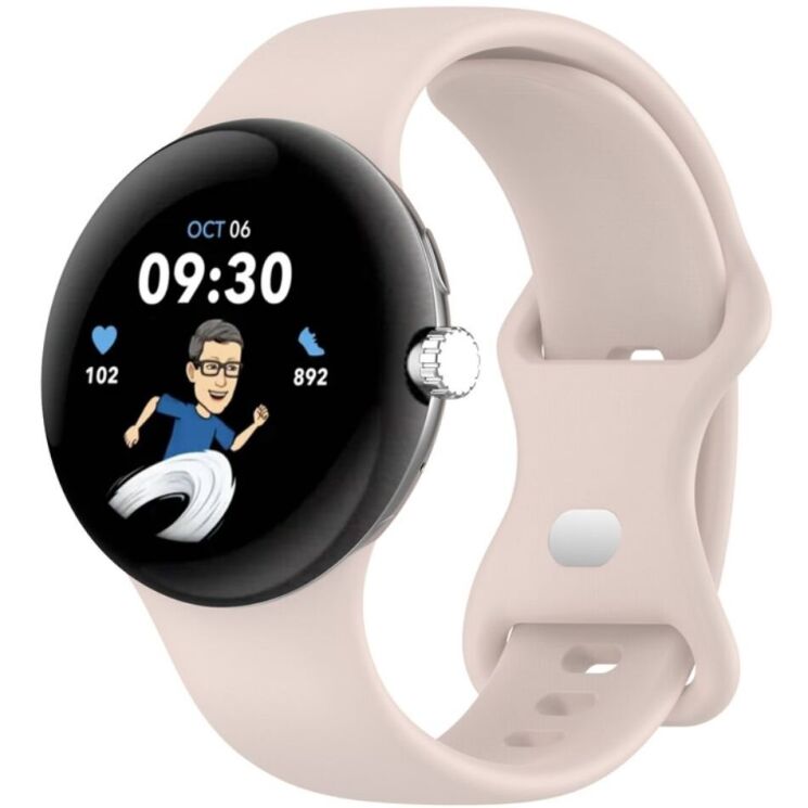 Ремешок Deexe Soft Touch для Google Pixel Watch / Watch 2 / Watch 3 (41mm) - Pink: фото 2 из 4