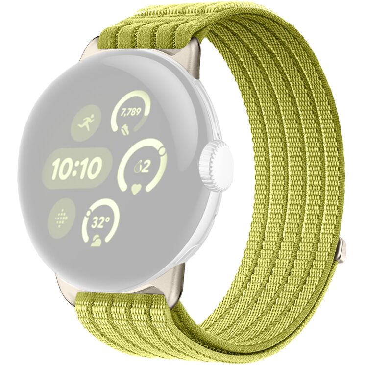 Ремешок Deexe Soft Weave для Google Pixel Watch 4 / 3 / 2 / 1 (41mm) - Light Green: фото 1 из 5