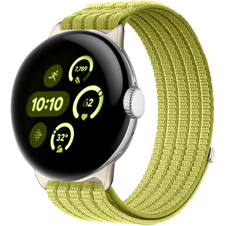 Ремешок Deexe Soft Weave для Google Pixel Watch 4 / 3 / 2 / 1 (41mm) - Light Green: фото 2 из 5